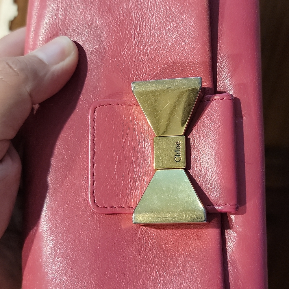 ‼️CLEARANCE SALE ‼️ Authentic Chloe pink long wallet - Picture 5 of 9